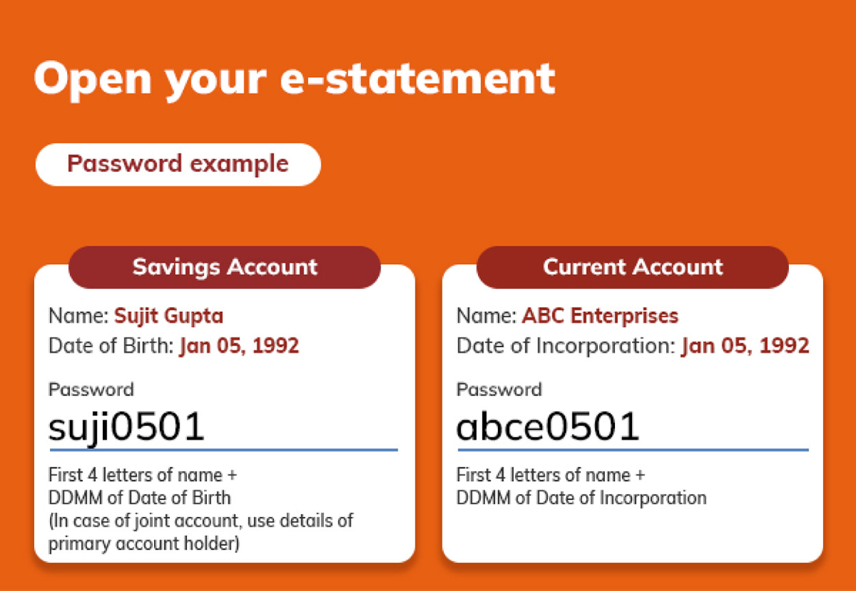 Open your e-statement